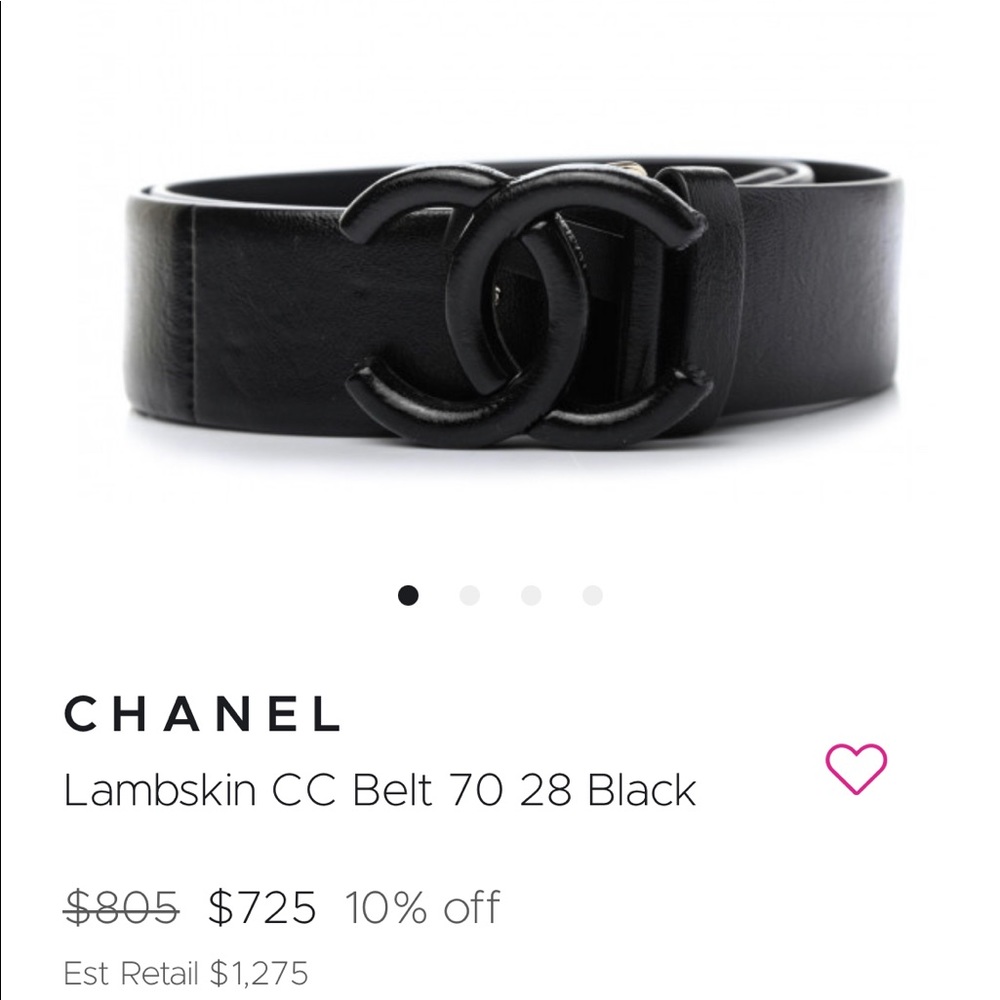 CHANEL CC belt BLACK (sz 30|75)